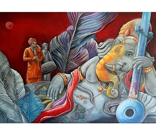7 Ganesha 1 24x36 Oil on Canvas