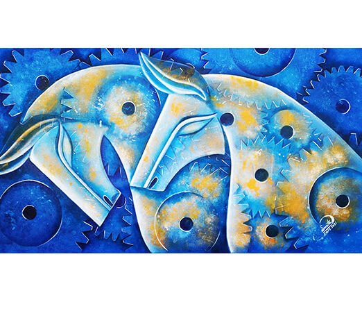 Motion of Life 6 I Acrylic on Canvas I 24in x 44in I INR 36,650.00