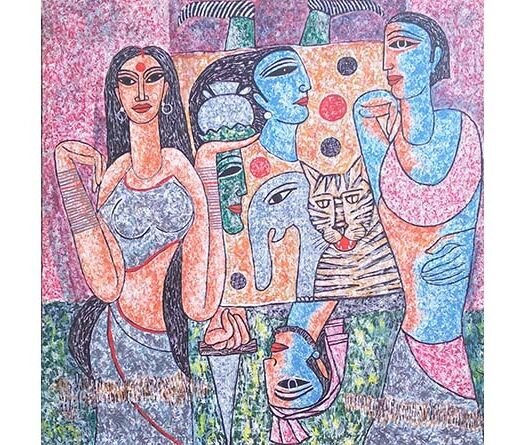 ARUNESH CHOWDHURY - ACRYLIC ON CANVAS -WOMEN27