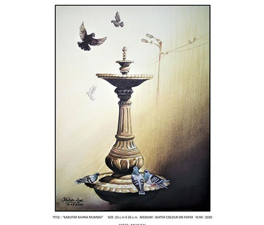 KABUTAR KHANA MUMBAI Figurative Painting Watercolour Paper 10×9