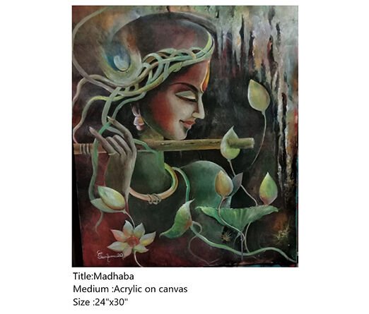 Madhaba Expressionism Acrylic Canvas 24x30