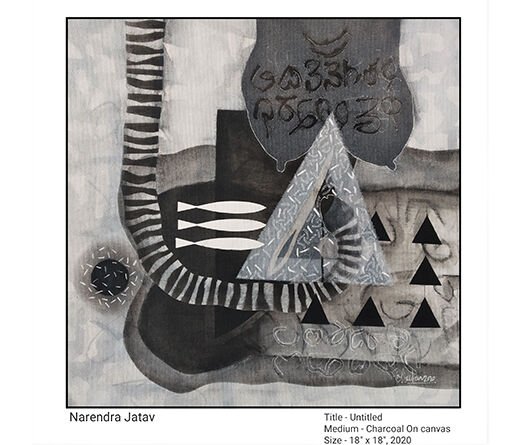 NARENDRA JATAV - charcoal on canvas 10
