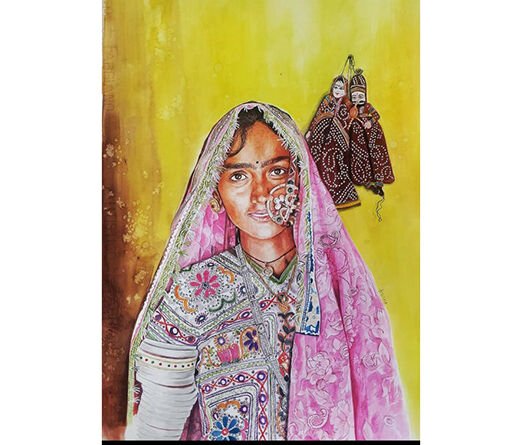 unseen Beauty -water color-size 15 x 20 inches