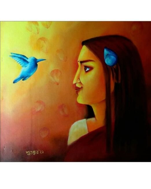 The Blue Bird Acrylic on Canvas 20x20