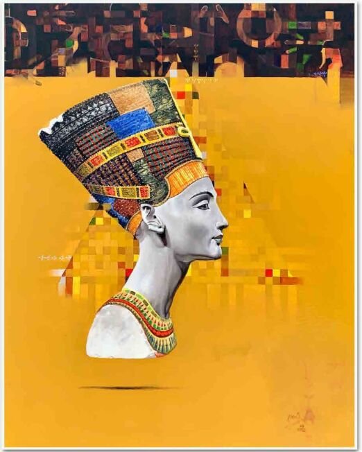 The Queen Nefertiti ( memories series). 30”x24” Oil on Canvas