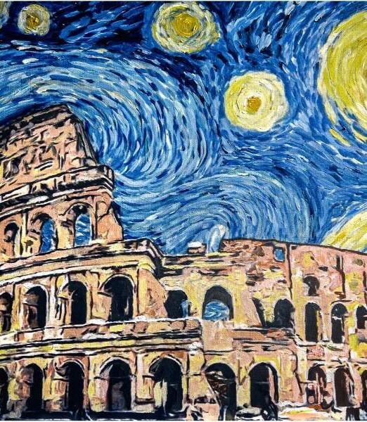 Starry Night Over colosseum
