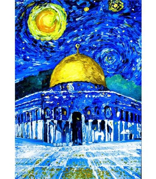Starry night over Masjidul Aqsa
